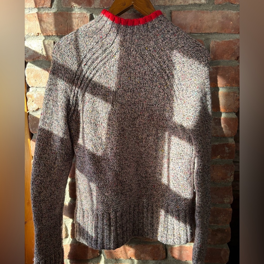 Rachel Zoe Multicolor Turtleneck Sweater with Red Trim